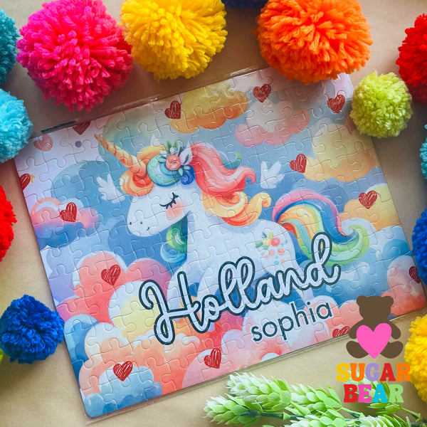 Personalized Rainbow Unicorn Puzzle