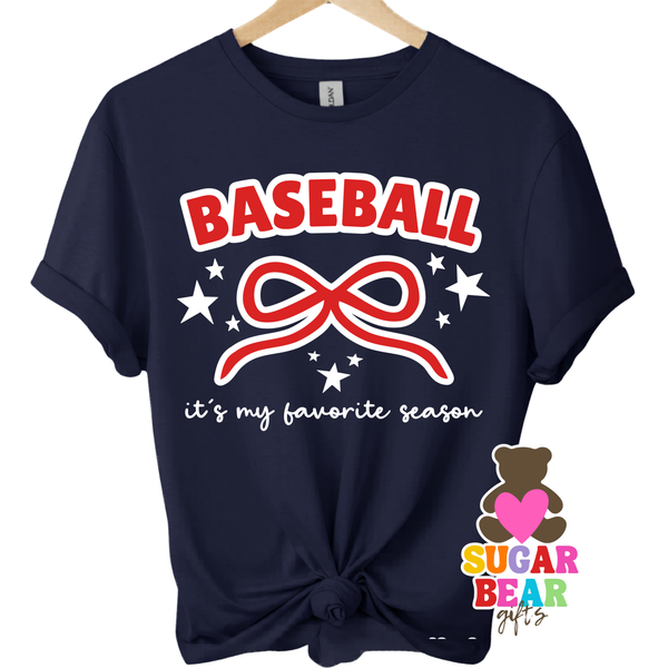 BASEBALL It's My Favorite Season Adult T-Shirt