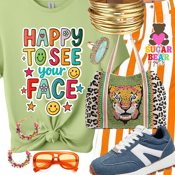 Happy to See Your Face Adult T-Shirt
