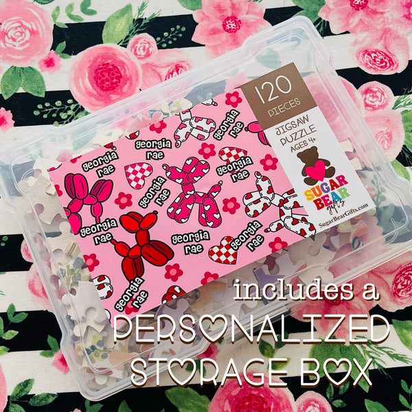 Personalized Easter Boho Bunny Puzzle