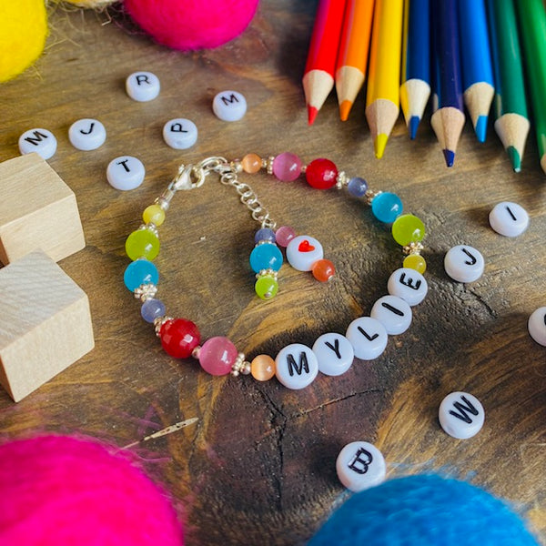 Rainbow Love Personalized Children's Bracelet